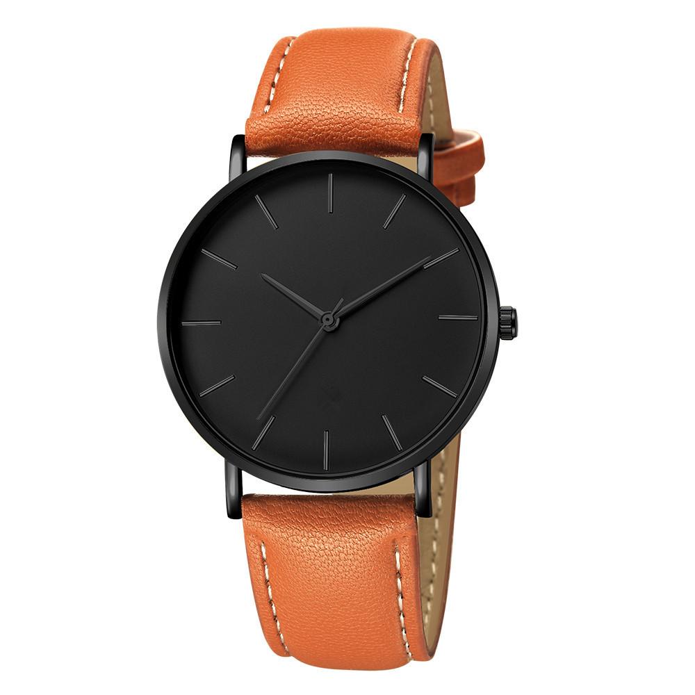 Belt Business Men'S Watch, Fashion Temperament Simple Style Casual Couple Quartz Watch