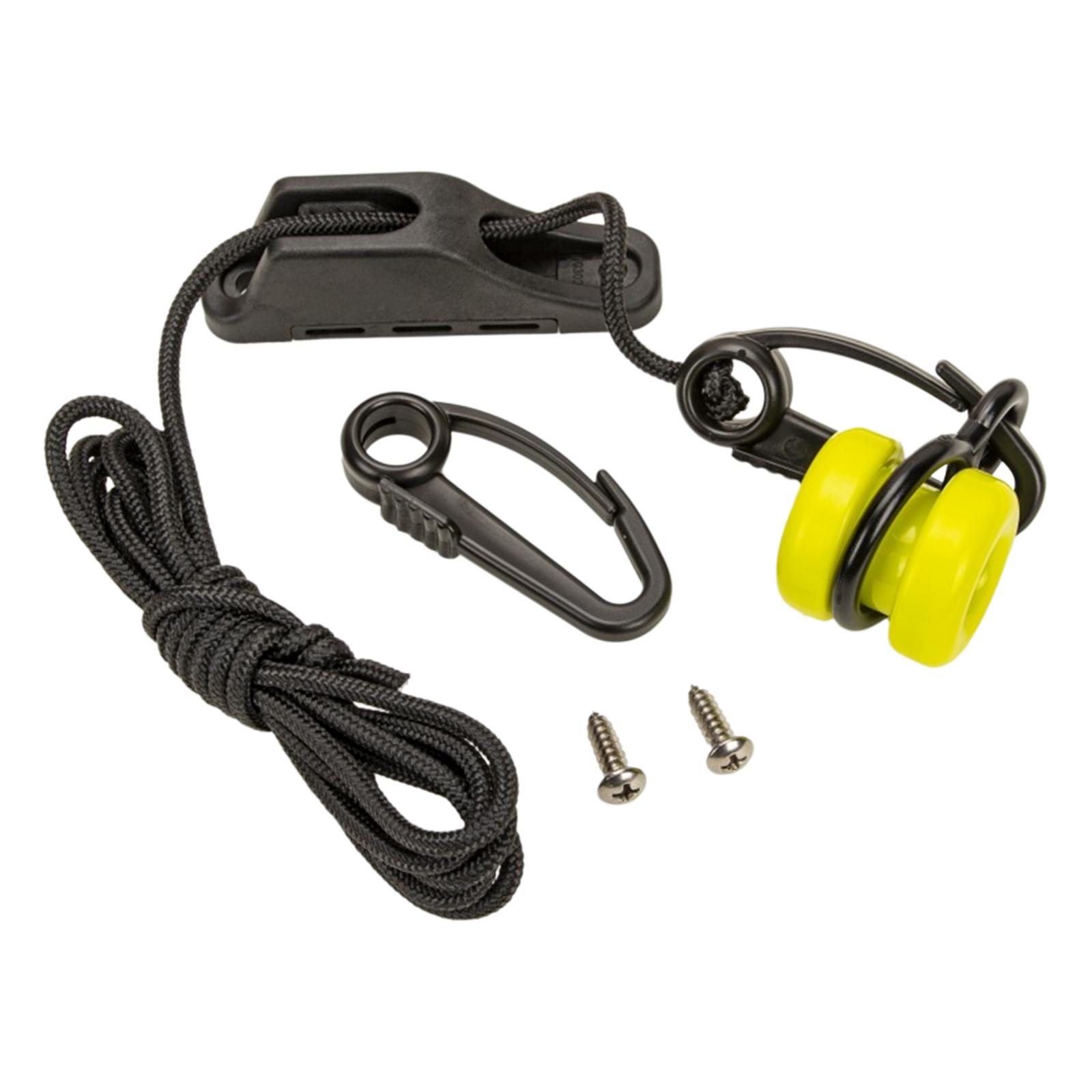Downrigger Weight Retriever 86.6-Inch Cord with Snap Fairlead Cleat Boat Fishing Tool for Trolling and Deep-Sea Fishing чёрный