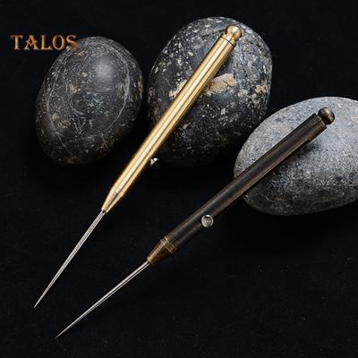 Metal Rust-proof Spring Retractable Push-Pull Toothpick Fruit Fork Sports Outdoor Hiking