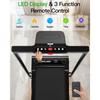 2-in-1 Folding Treadmill With LED Screen Electric Walking Pad for Home Gym Use Without Heart Rate Test
