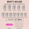 Best-Selling Almond Shape French Tip False Nails - White Manicure Wearable Nail Tips