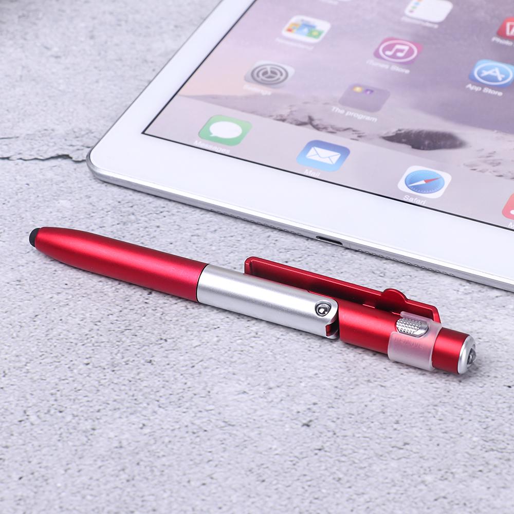 Foldable Electronics LED Light Ballpoint Pen Mobile Phone Stand Touch Screen Pen Capacitive Pen