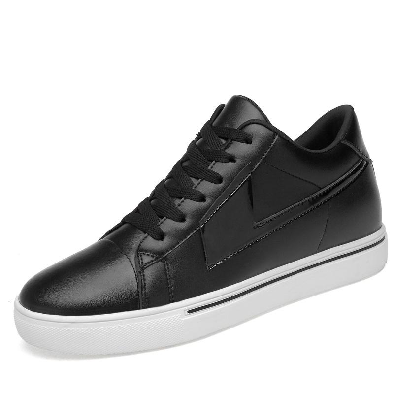 Fashion Sneakers Man Elevator Shoes Height Increase Insole 10cm White Black Taller Shoes Men Leisure Fashion Leather Sports Plus Size 44