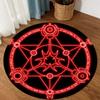 Occult Symbol Round Carpet, Personalized Rug, Housewarming gifts,Satan Brimstone Round Carpet, Satanic Home Decor