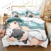 Anime Character Cute Kuma Kuma Kuma Bear Bedding Set Full/Queen/King Size Duvet Cover Pillowcase Kids Adult Soft Home Textile