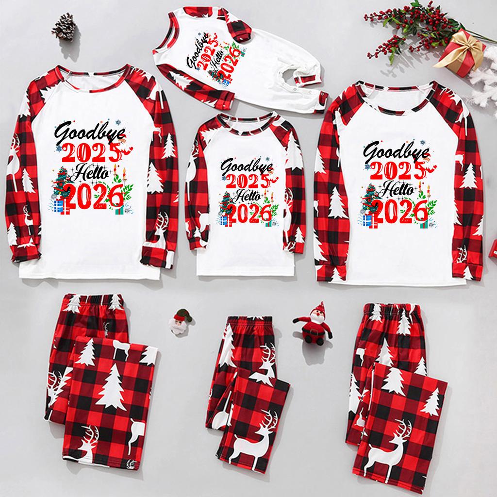 Prints Family Matching Long Sleeve Tops+Pants Set Family Matching Sets