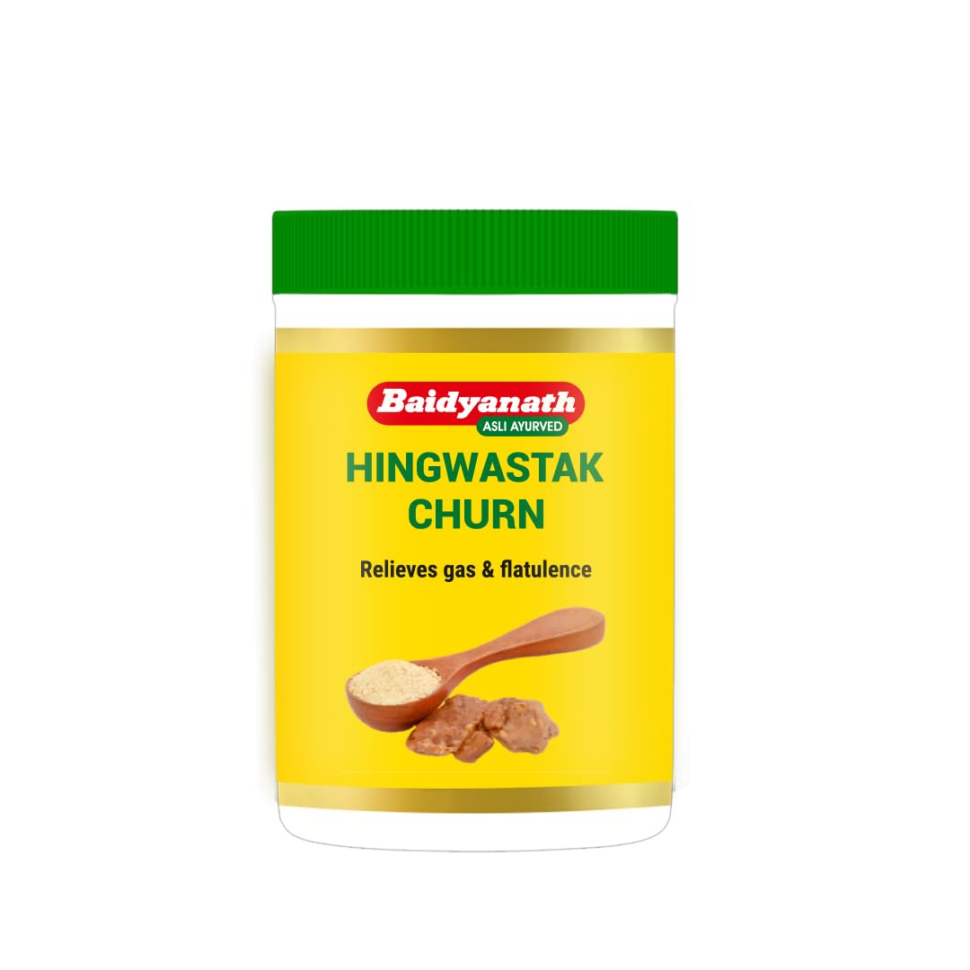 

Baidyanath Hingwashtak Churna Ayurvedic Digestive Powder 100 g Pack of 1 for Gas Bloating & Stomach Comfort