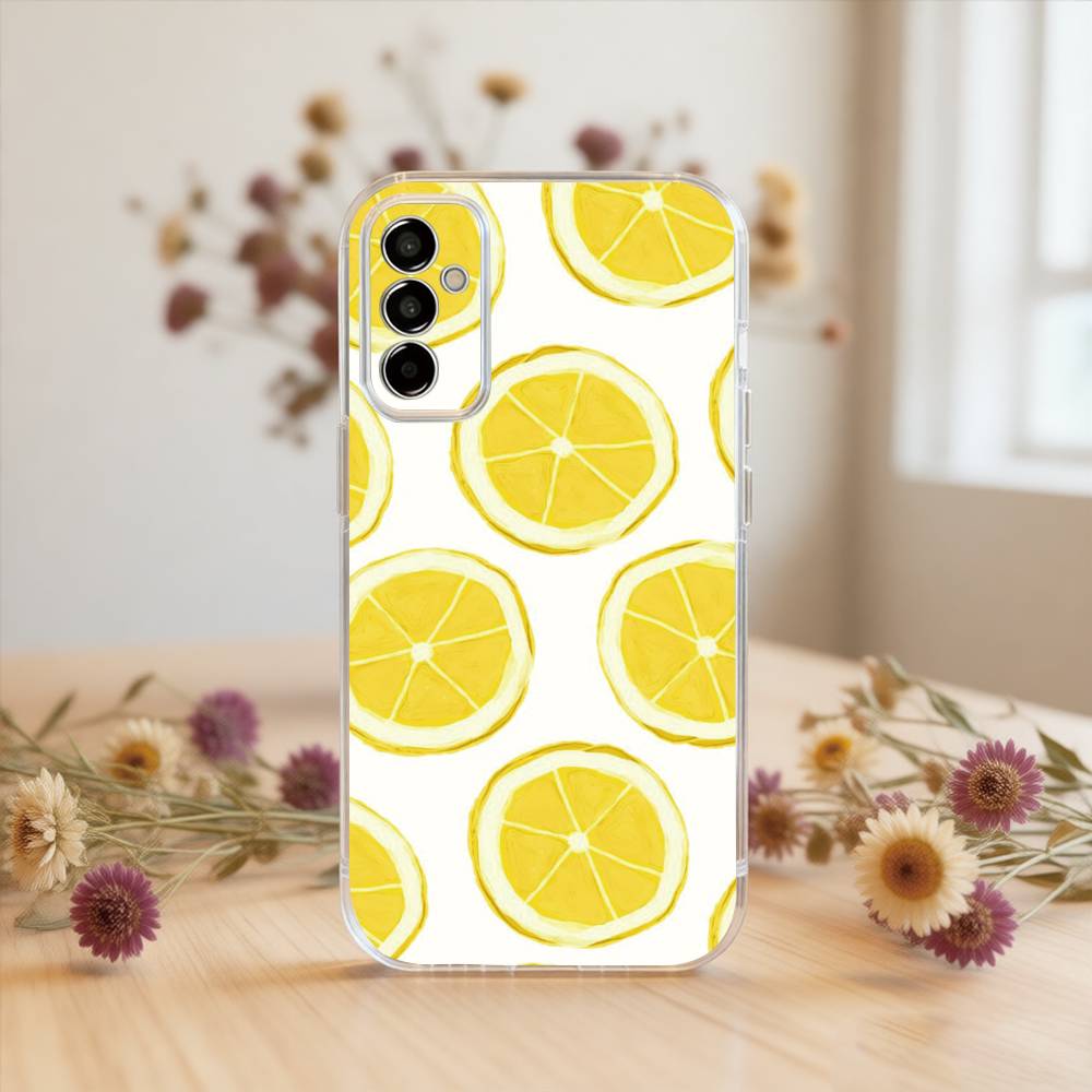 Lemon Phone Case For SamsungA10,12,20,21S,30,31,40,50,51,52,70,71 Transparent Cover