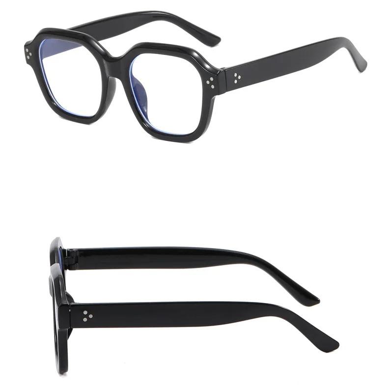 Fashion Retro Anti Blue Light Eyeglasses Frames Round Face Concave Shaped Eyeglass Fake Eye Glasses Frame