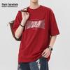 Mark Fairwhale Men's American Letter Print Crew Neck T-Shirt