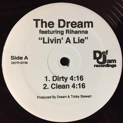 Disc de 12 inch THE-DREAM - Livin' A Lie / Mama DEFR16738 Def Jam Recordi 2007 US Rap & Hip-Hop/R&B Folosit