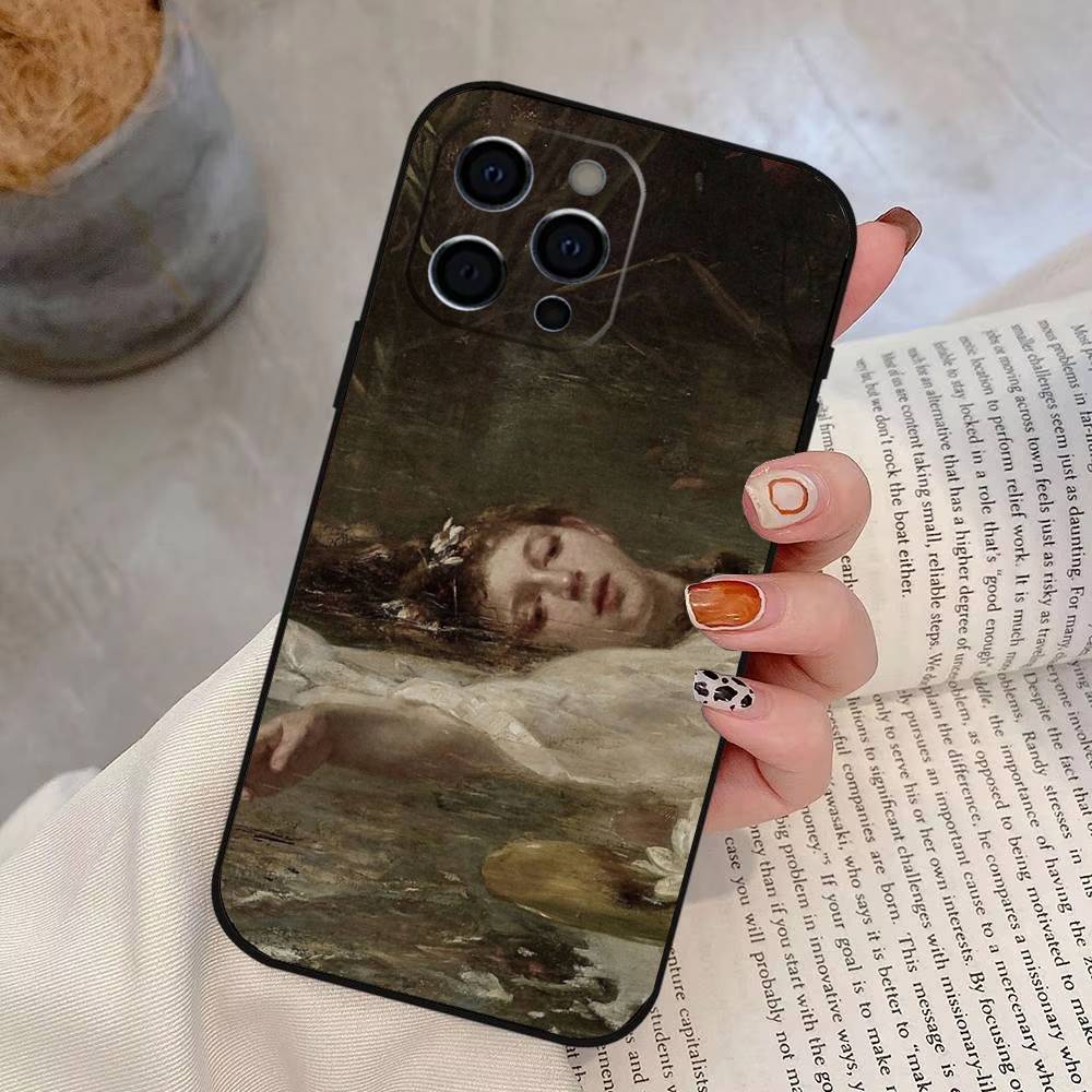 Classical Aesthetic Art  Phone Case For iPhone 17, 16,15,14,13,12,11 Plus,Pro Max, Others Soft Black Cover