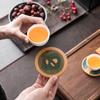 4 Stück Teetassenmatte Kunst Untersetzer Holz Platzset Rutschfest Wärmeisolierung Tischset Pad Küchenzubehör Kaffeetassenuntersetzer