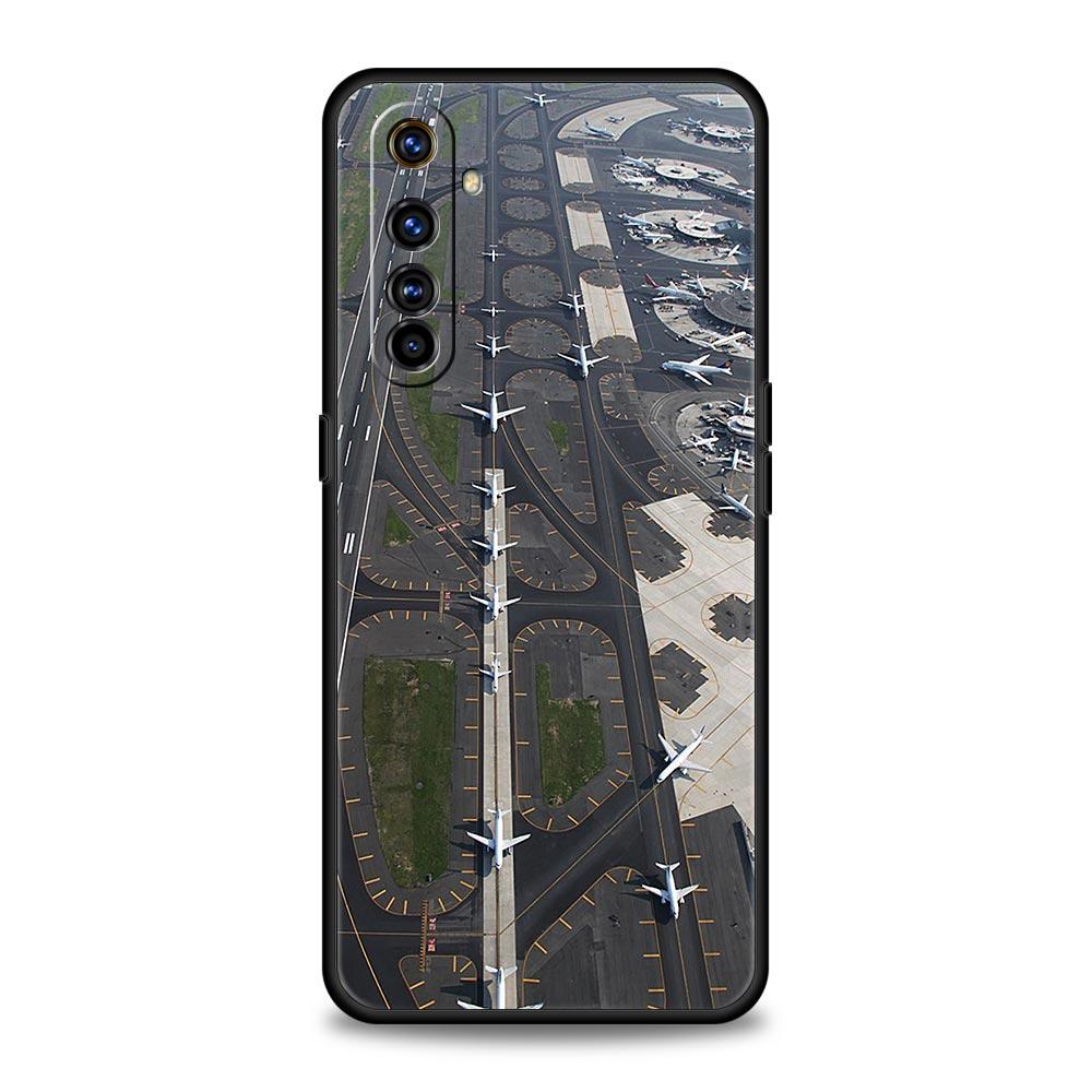 Travel-Nspired Airplane Route Soft TPU For Realme 13 12 11 10 9 Pro Plus GT3 GT2 C21 C25 C35 C53 C55 C67 Pro 5G Phone Case Cover