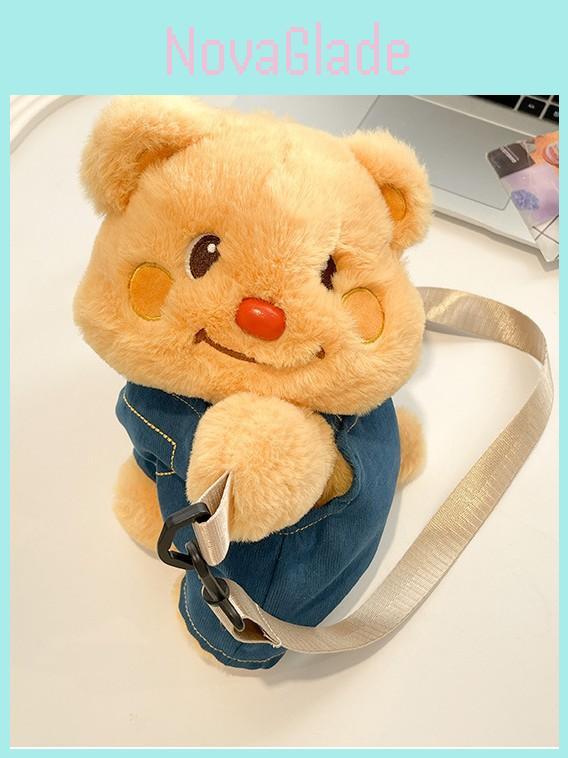 Cute Cow Cartoon Shoulder Bag With Cotton Material For Daily Casual Use