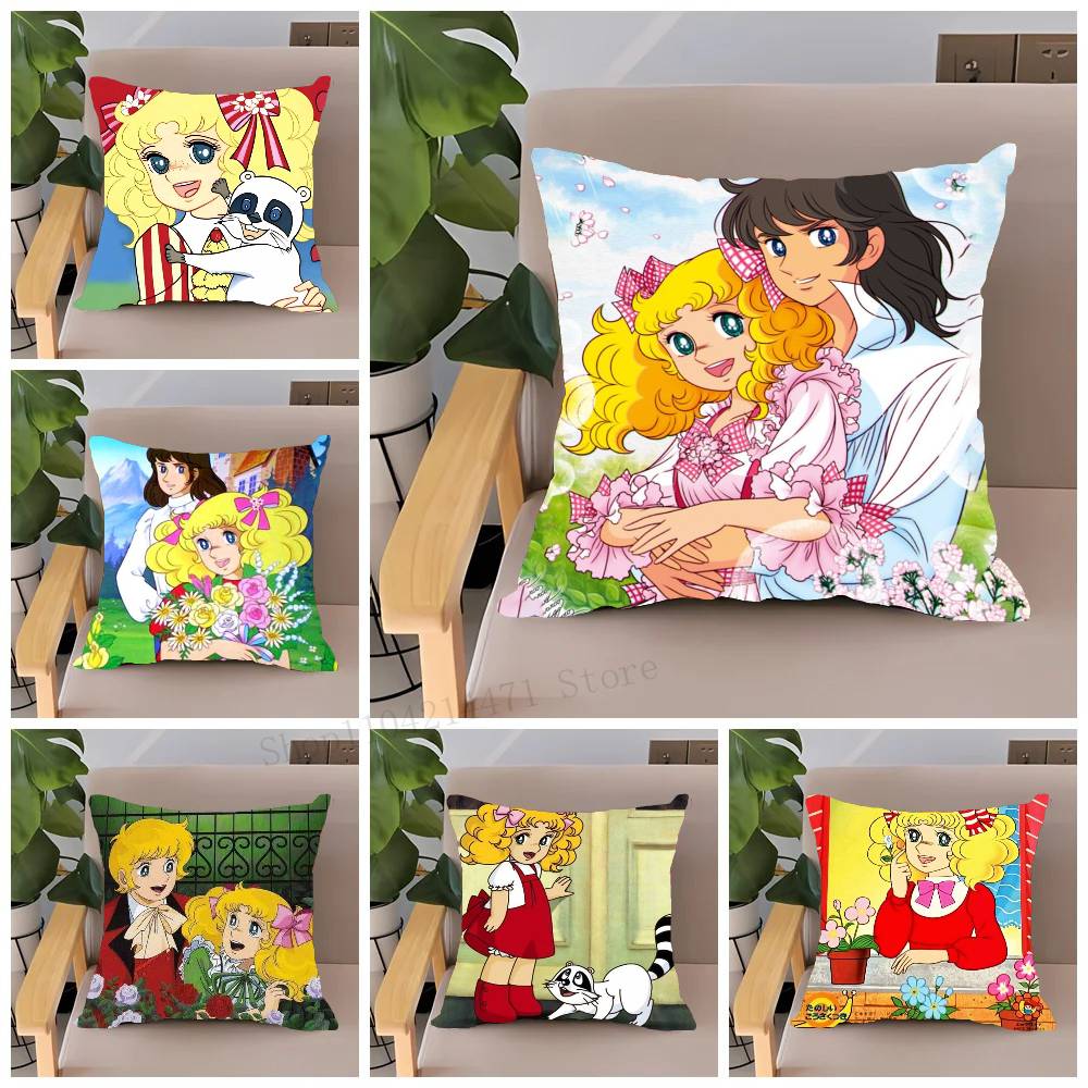 C-Candy Candy Anime Pillow Case Home Decor Throw For Sofa Bed Car Room Decor Gift Idea