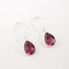 Natural Rhodolite Gemstone 925 Sterling Silver Jewelry Handmade Earrings 1.40" EE-9-37