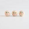 20Pcs Smiles Wood Beads Natural Wooden Beads for Crafting, Hole Round Wooden Smiles Face Beads Set for DIY Decorations