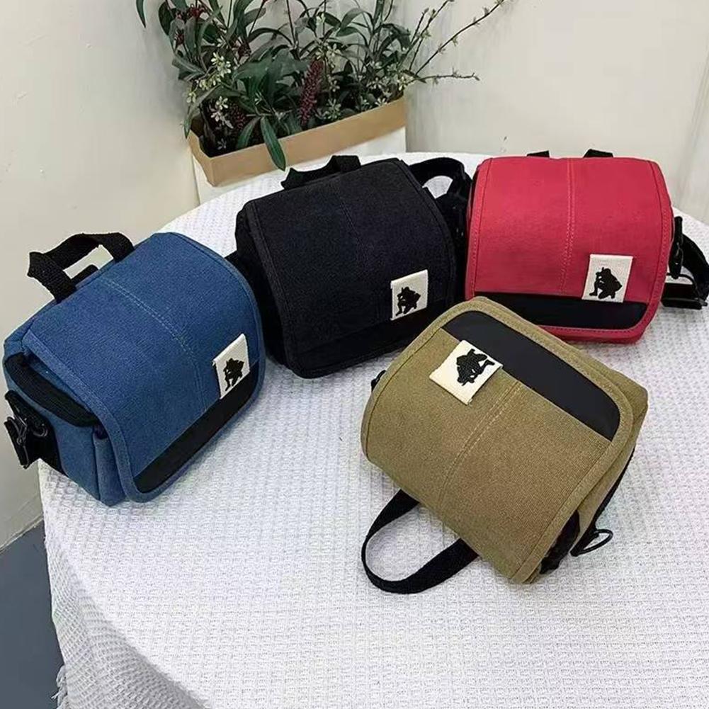 Canvas Camera Shoulder Bag For Canon R100 R10 R50 R8 R7 RP 250D 200D M200 M50 SX70 SX60 Nikon ZFC 18-55mm Lens Case Bag