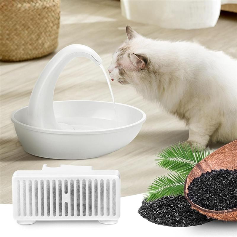 AD23-T-Shaped Filters Replacement Pet Water Fountain Filter Refill For Pioneer Mini Vortex And Swan Pet Drinking Fountain 6PCS