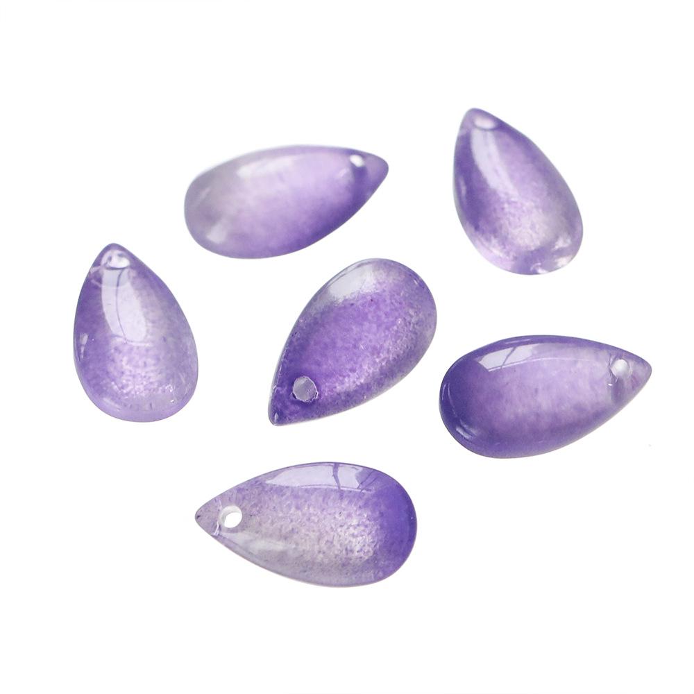 

8x14мм Прозрачные Цветные Стеклянные Подвески-Капли для DIY Заколок, Серег и Браслетов 10 pcs/pack, approx. 7.5g