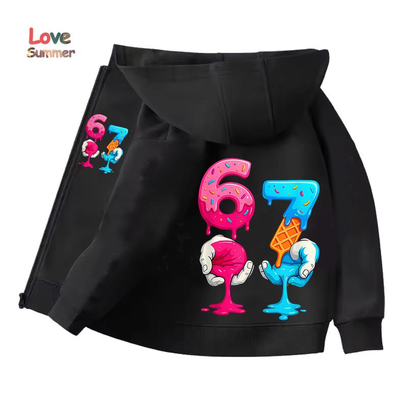 Lianxia Clothing jongens meisjes unisex Jas 67 rits hoodie Six Seven Italiaanse Brainrot Steel A Brainrot Hoodie Casual Dunne Top Kinderkleding Cadeau 160