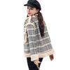 2024 autumn and winter new woolen jacket women's short plush thickened version loose and thin versatile plaid jacket tide