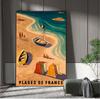 Vintage veggbilder Kraft plakat belagt veggklistremerke Hjemmedekorasjon Gave Reise til Europa Japan av Air France Lerretsmaling