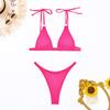 Europäischer & Amerikanischer Gerippter Dreieck-Bikini: Doppelseitig, Sexy, Grenzüberschreitende Bademode