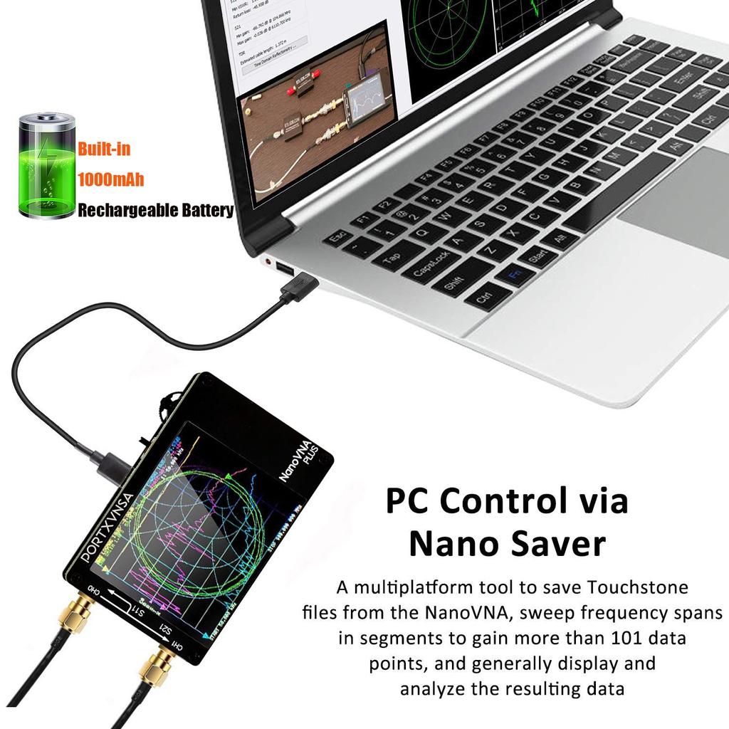 New Upgraded NanoVNA 50kHz-2.7GHz Vector Network Antenna Analyzer 2.8" Display Measure Short Wave MF HF VHF UHF SSB Balun