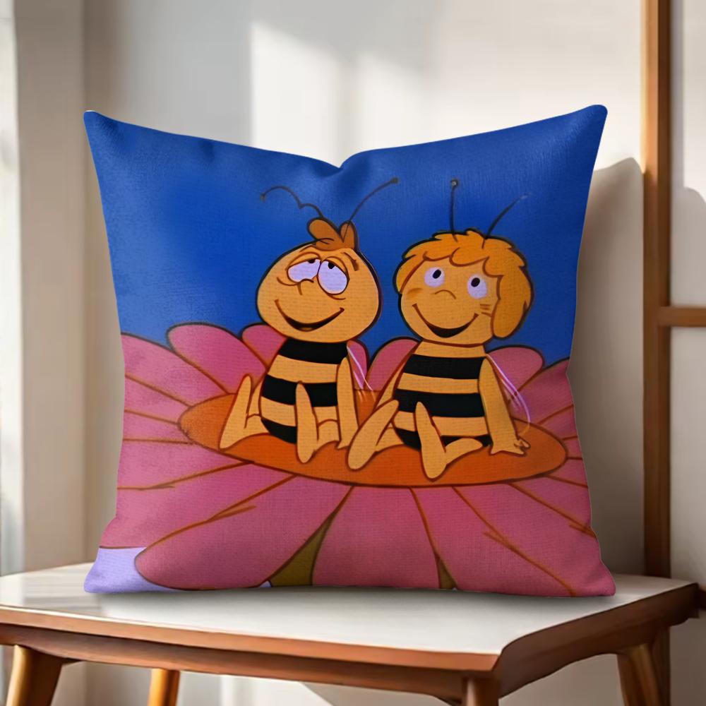 Mayas Adventures Cushion Cover Natural Linen Organic Fabric DoubleSided Printing Couch Pillow Covers Home Decor