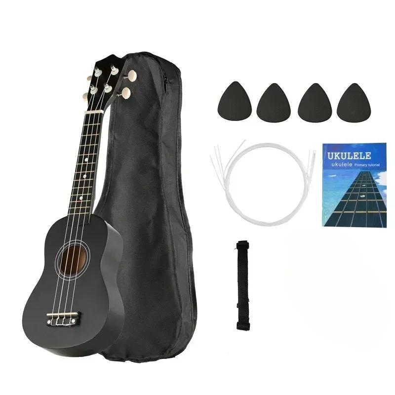 21 Inch Basswood Ukulele 4 Strings Small Acoustic Guitar Musical Instruments for Children Kids Beginners Playing Learning Toy