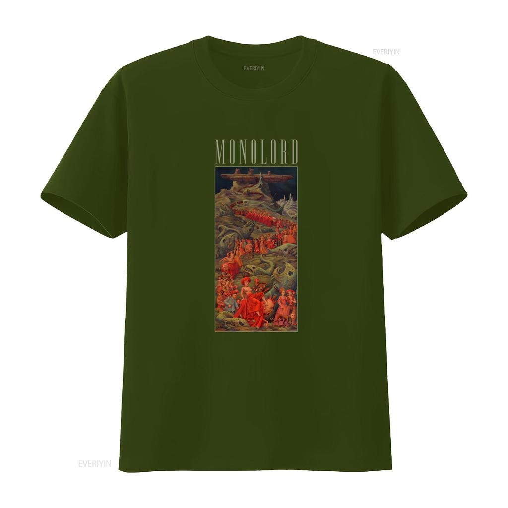 Monolord IM Staying Home Print T Shirt Unique Artwork Design for Mens Fashion Vintage Washed Versatile Stretched Breathable