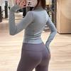Sunscreen Clothes Stand-up Collar Tight Sports Jacket Women's Yoga Clothes Top Zipper Cardigan Running Fitness Clothes Jacket Long Sleeves