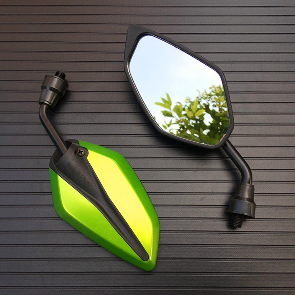 2Pcs/Pair Motorcycle Mirror Scooter E-Bike Rearview Mirrors Electrombile Back Side Convex Mirror 10mm Carbon Fiber