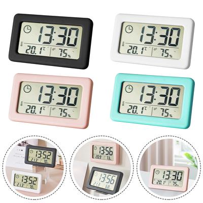 12/24 Stunden Uhr 9,6*5,8*1cm Schwarz Knopfzelle Rot