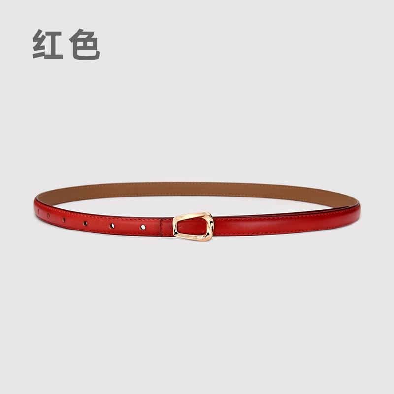 Leather Thin Belt Women'S Fashion Belt With Skirt Simple And Trendy Thin Belt Women'S Thin Belt