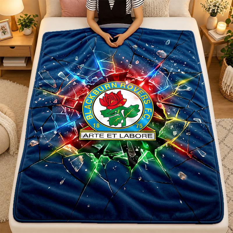 Flannel BlanketBlackburn Rovers Football Warm Soft Throw Blanket for Indoor Sofa Bed Living Room Use