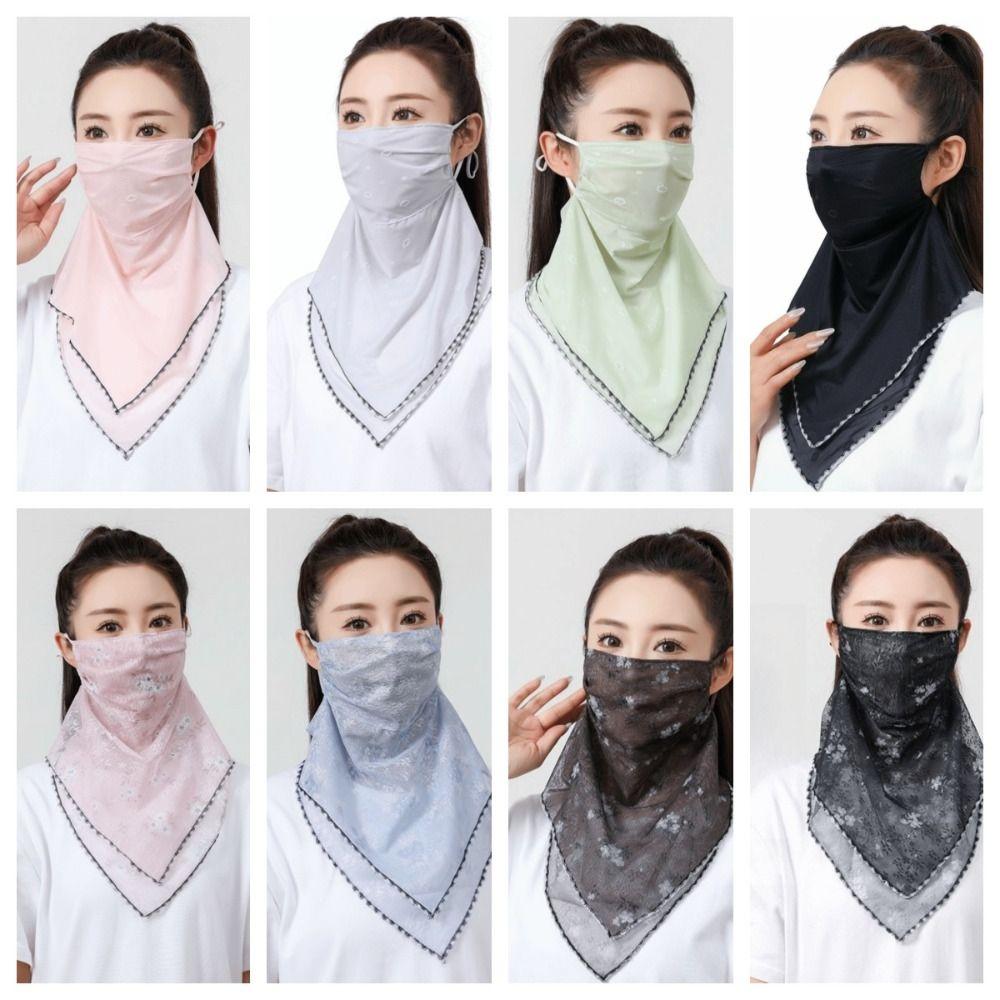 Thin Ice Silk Mask Elastic Face Cover Simple Sunscreen Veil Cycling