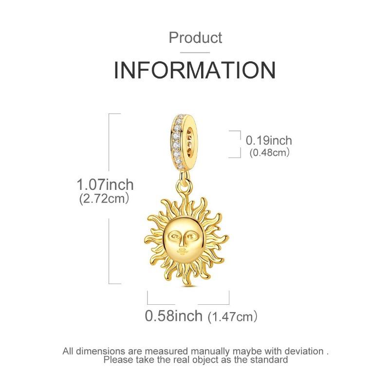 Copper Green Turtle Charms Bead Inlaid Zirconium Golden Sun Pendants Fit Original Bracelet Jewelry Gift Marking