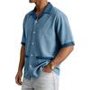 Men's Summer Casual Short-Sleeve Shirt With Collar And Multiple Pockets