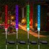 1Pc Solar Bubble Bar Garden Light Outdoor Color Changing Solar Landscape Path Light For Terrace Lawn And Courtyard Decor