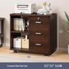 Office Desk with Movable Under-Storage and File Cabinets
