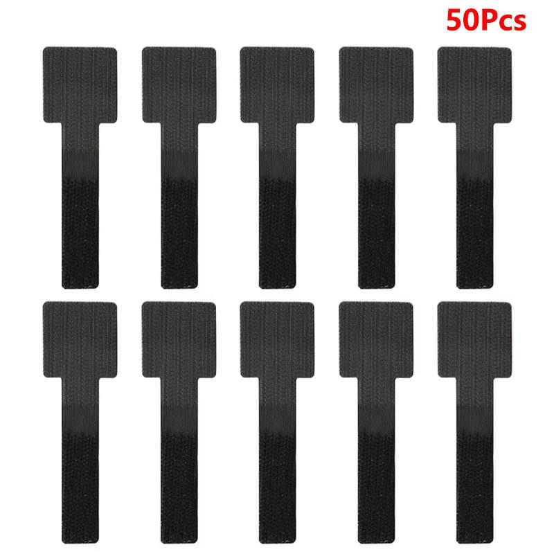 10/50/100Pcs Ties Fastening Wire Reusable Cable Organizer Cord Rope Holder Self Adhesive Adjustable Organizer Strap Desk Management