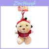 New Year Plush Bear Keychain With Sweater Design For Bag Decoration
