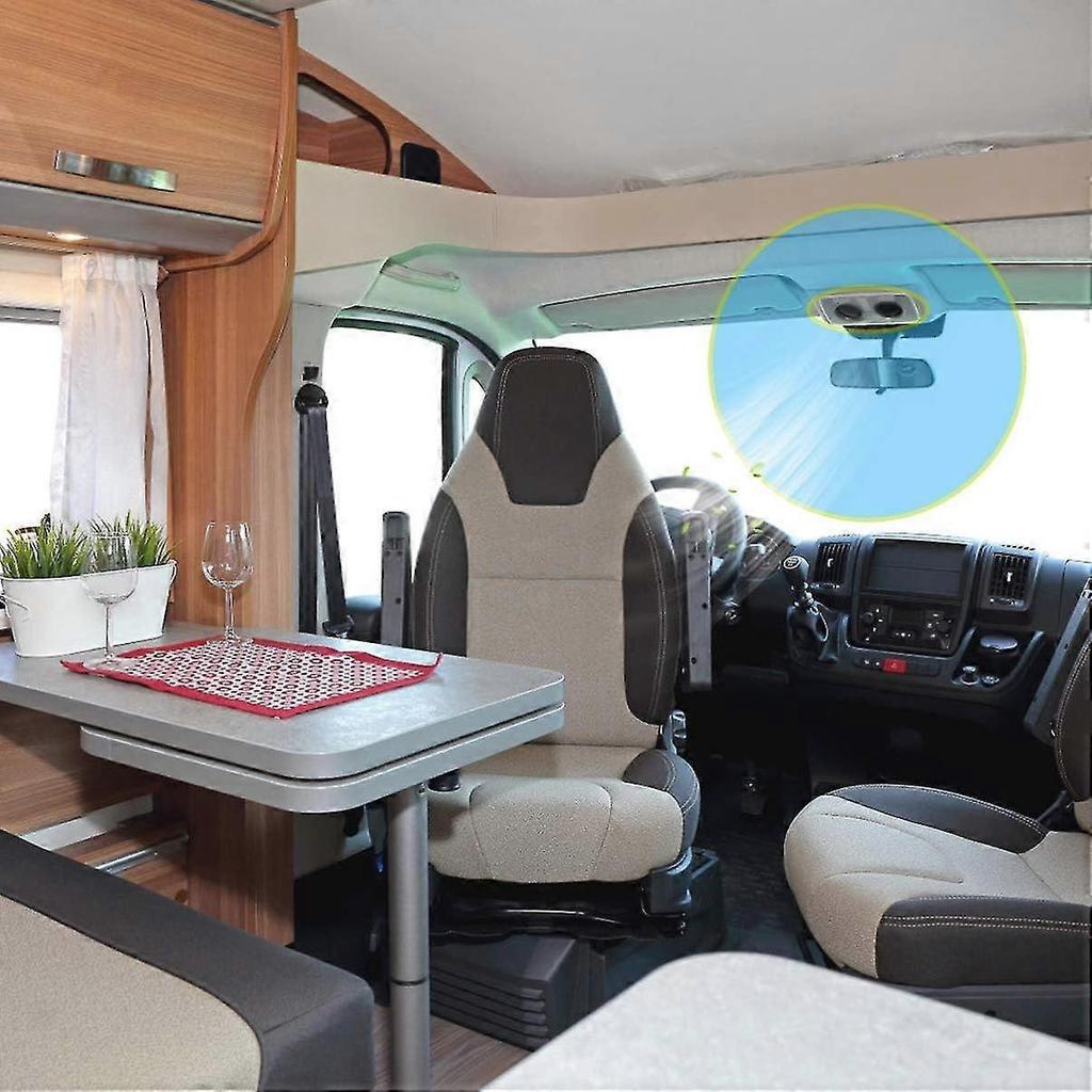 Dashboard Air Conditioning Deflector Outlet Side Roof Round Air Vent Ventilation Outlet for Car RV ATV A/C 60mm/2.3inch - DD