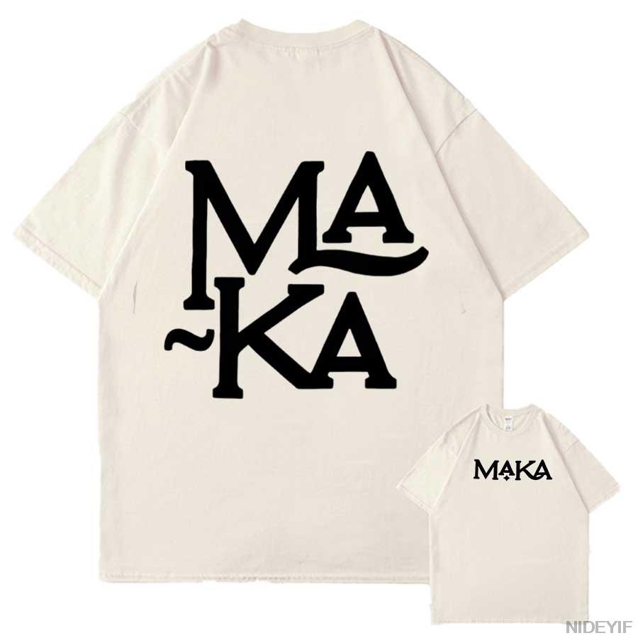 

Rapper Maka 2025 Aura Tour Merch T shirt for Unisex Women Hiphop Streetwear Oversized Tops 100 Cotton TShirt MK5 4XL