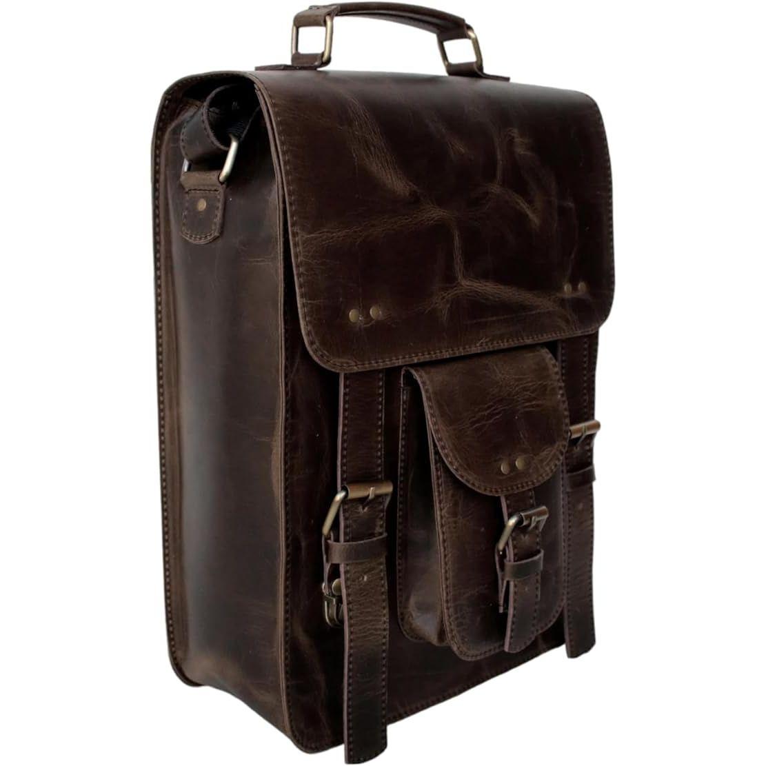 

Новая сумка-мессенджер из натуральной кожи, винтажная сумка через плечо для ноутбука, мужской кошелек, сумка через плечо для мужчин и женщин, офисная сумка темно-коричневого