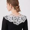 Vintage Lace Embroidered Fake Collar Hollow Out White Doll Collar Shawl Wrap Girls Detachable Versatile Lace False Blouse Collar