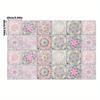 24pcs Mosaic Tile Stickers Set Waterproof Removable Peel-and-Stick Backsplash Art Mural Vintage Pattern Self-Adhesive Wall Stickers